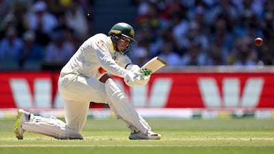 Australia's Usman Khawaja scored 82 off 126 balls including 10 fours. AFP
