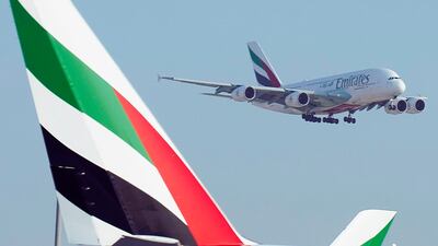 Emirates Group’s workforce grew 10 per cent year on year to 112,406 employees. AP