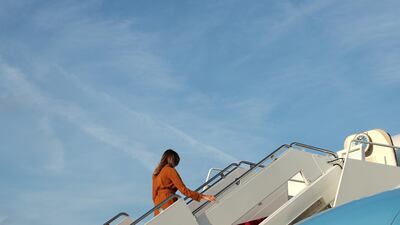 Melania Trump left Joint Base Andrews in Maryland on Monday, October 1, for a trip to Africa. Reuters