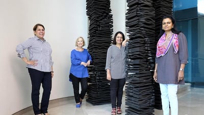 The artists Cynthia Richards, Terry Onanian, Aarti Bahl and Beena Samuel. Antonie Robertson / The National