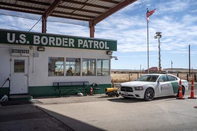 A United States Border Patrol checkpoint is pictured near Marfa, Texas. AFP