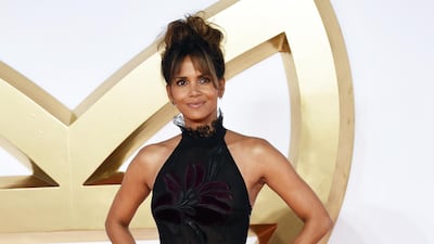 Halle Berry, in Elie Saab, attends the premiere of 'Kingsman: The Golden Circle' in London, England, on September 18, 2017. EPA