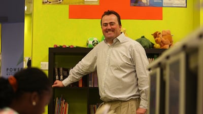 Clive Power, the founder of Power Tutoring in Knowledge Village in Dubai. Pawan Singh / The National