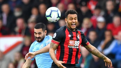 King in action with Manchester City's Ilkay Gundogan. Reuters