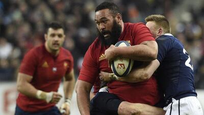 The play of France's prop Uini Atonio against Scotland has given Ireland cause for concern. Franck Fife / AFP