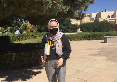 Aya Abu Zaid's tuition for a bachelor's degree at Jordan's University of Science and Technology campus in Irbid costs $4,500. Photo: Aya Abu Zaid
