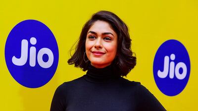 Bollywood actress Mrunal Thakur went for a high street look too, wearing a Massimo Dutti turtleneck and skirt. Photo: AFP