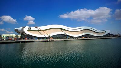 The new Al Qana entertainment complex, on the south-west coast of Abu Dhabi island, should open to the public in the second quarter of 2021. All pictures by Victor Besa / The National