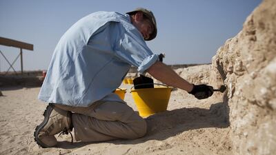 A Christian monastery discovered on Sir Bani Yas, whose foundation predated the coming of Islam, is part of the UAE's heritage. Lee Hogland / The National