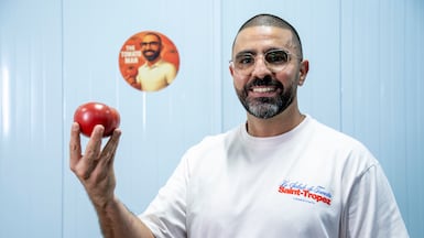 Yassine Azzouni, better known as the Tomato Man, has thanked the wider community for helping his business. Ahmed Ramzan / The National