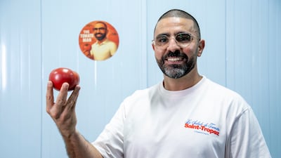 Yassine Azzouni, better known as the Tomato Man, has thanked the wider community for helping his business. Ahmed Ramzan / The National