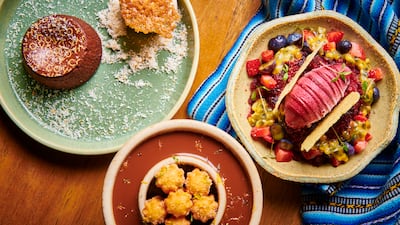 Dessert options at Coya Abu Dhabi's Fin De Semana experience. Photo: Coya Abu Dhabi