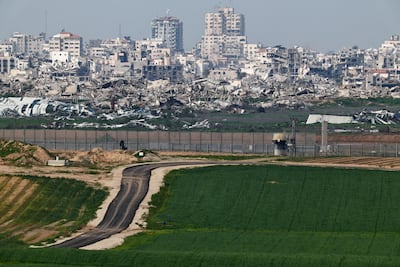 The destruction caused by the war in Gaza is visible from across the border in southern Israel. Reuters