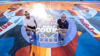 Ehab Amin, left, and Red Bull athlete Wael Arakji. Photo: Red Bull