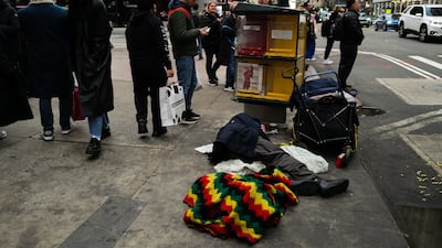 More than 770,000 people slept in shelters, temporary accommodation or on the streets in the US on a single night surveyed in January 2024. AFP