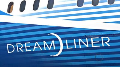 The Boeing 787 Dreamliner at Dubai International Airport's Terminal 2. Emirates is the largest Boeing operator. Jeff Topping / The National