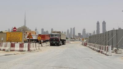 The construction of Dubai Canal opposite of Jumeirah Beach Park. Jeffrey E Biteng / The National