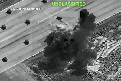 US strikes on an Iranian airbase. AFP
