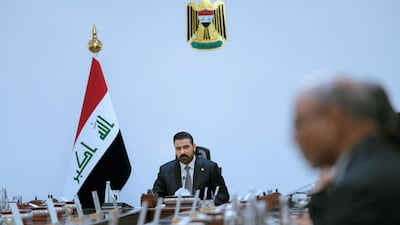 Iraqi Prime Minister Ali Al Zaidi attends a national security meeting after the joint US-Saudi strikes on Tehran-backed groups. Reuters