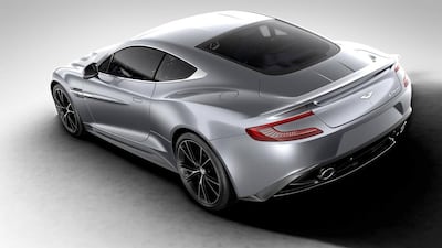 The Aston Martin Vanquish Coupé in Skyfall silver with Bond detailing is one of the top items at this year's auction. Courtesy DIFF