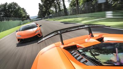 The rear wing’s inner air channel is split right and left, allowing “aero vectoring” for high-speed cornering. Depending on the direction of the turn, the ALA system activates either the right or left side of the spoiler, increasing downforce and traction on the inner wheel and cancelling it out on the outer wheel. It basically works along the same lines as the ailerons on an aircraft’s wings. Courtesy Lamborghini