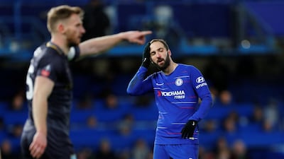 Chelsea manager Maurizio Sarri said Gonzalo Higuain conceded the FA Cup tie against Bournemouth amounted to a culture shock. Eddie Keogh / Reuters