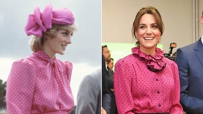 The Duchess of Cambridge wears vintage 1980s Oscar de la Renta to visit the Museum of Literature Ireland in Dublin on Wednesday, March 4. Getty Images