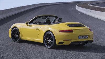 911 Carrera S Cabriolet Racing Yellow. Photographed in Tenerife.Courtesy Porsche