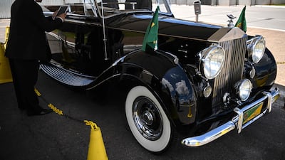 The luxury car can be seen on the streets around Planalto Palace in Brasilia on the first Sunday of each month