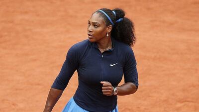 Serena Williams takes on Yulia Putintseva second on Court Philippe Chatrier. Yoan Valat / EPA