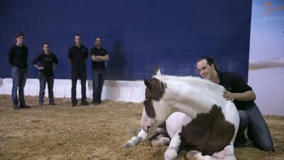 Julian Beaugnon from France and his horse Junior. Silvia Razgova / The National