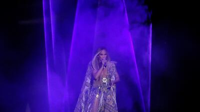 Jennifer Lopez performs. Reuters