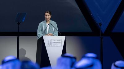 Mariam Al Mheiri, Minister of Climate Change and Environment, at the International Government Communication Forum in Sharjah. Photo: Wam