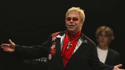 Sir Elton John sang a few of his hits to a French dining-room full of wealthy clients considering investing their money into the development.