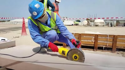 Construction is well underway on the UAE's first traditional Hindu stone temple in Abu Dhabi. Courtesy: Baps Hindu Mandir.