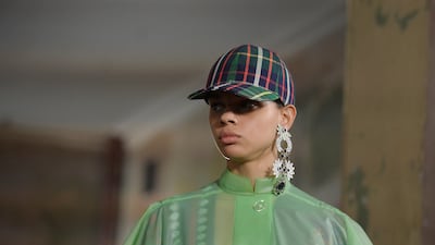 A model presents a creation at the Burberry Spring/Summer 2018 show at London Fashion Week in London. Mary Turner / Reuters