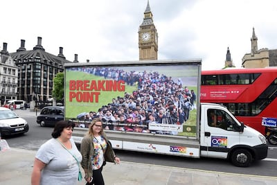 Ending mass migration was a fundamental goal of the campaign for Britain to leave the EU. EPA