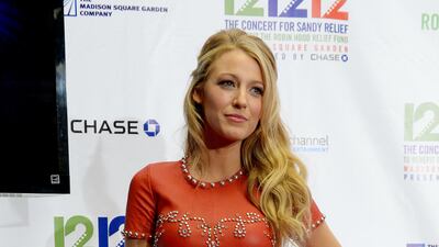 Blake Lively, in Isabel Marant, attends the '12.12.12' concert for Hurricane Sandy relief at Madison Square Garden in New York, US, on December 12, 2012. EPA