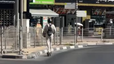 Dubai Police have warned pedestrians and e-scooter riders the consequences of not adhering to traffic laws. Photo: Dubai Police