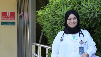 Dr Ayesha Almemari, of Mafra Hospital in Abu Dhabi, is the first Emirati to specialise in emergency medicine. Ravindranath K / The National