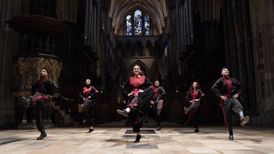 The group from the Alrowwad Centre for Arts and Culture in Palestine, present their production The Camp's Gate at the cathedral
