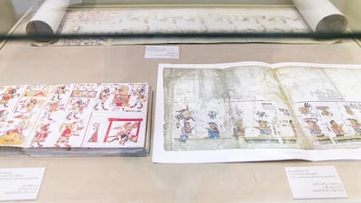 Manuscripts on display at Mexico’s stand.