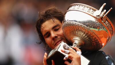 11) Rafael Nadal wins the 2012 French Open, his seventh title in Paris. Getty Images