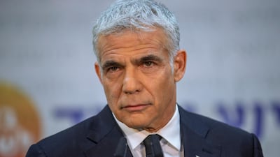 Yair Lapid announced on Wednesday he had managed to form a seven-party ruling coalition. AP