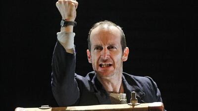 Denis O’Hare in An Iliad. Courtesy NYUAD Arts Center