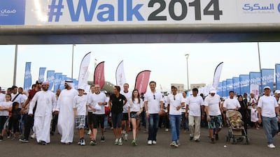 Preventing diabetes involves improving lifestyles and diets rather than awareness-raising events like the Imperial College London Diabetes Centre’s Walk 2014 at the Yas Marina Circuit. Photo: Irene García León for The National