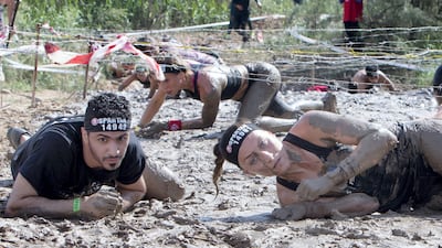 Participants at a Spartan event in Hatta in 2018. The company was founded in 2009 and has franchises worldwide. Leslie Pableo for The National