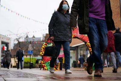 Shoppers in Solihull town centre in the UK. Picture date: Wednesday December 29, 2021.