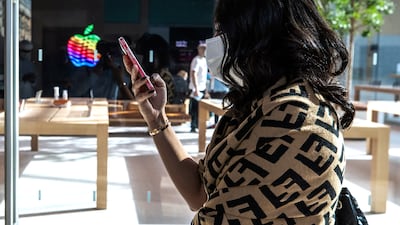 Apple is expected to announce four models in the iPhone 16 series at the It's Glowtime special event on Monday. Victor Besa / The National.