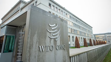 The World Trade Organisation headquarters in Geneva. Saudi Arabia holds the presidency of the WTO’s general council. Getty Images